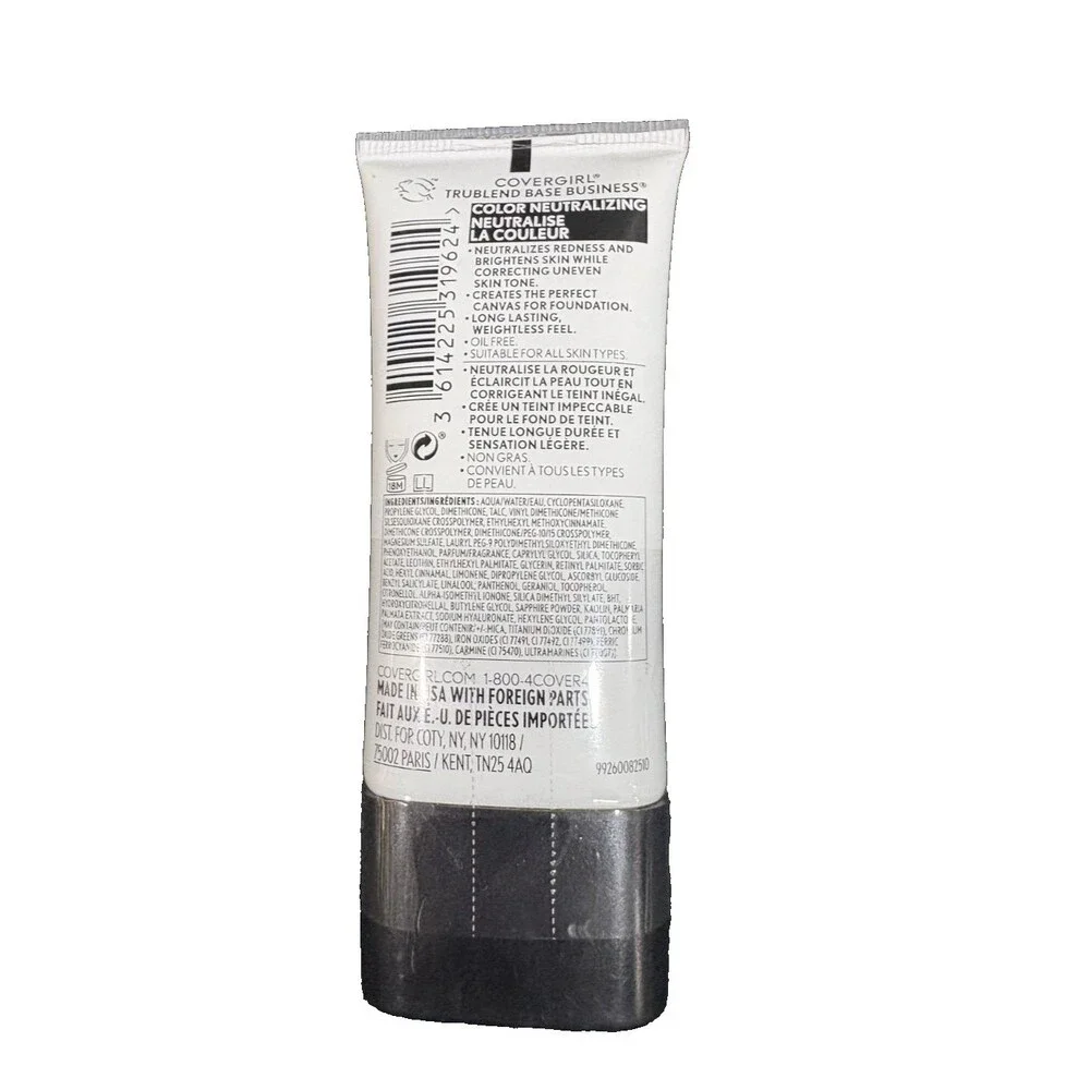 Covergirl TruBlend Base Business Skin Primer ~ Color Neutralizing  (Green) 1 Oz